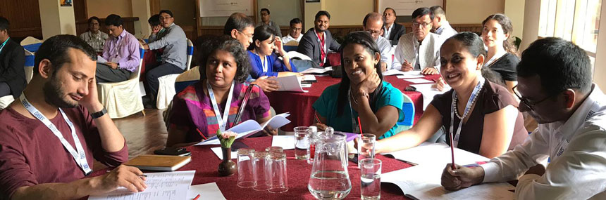 Group discussions during the 2019 Research Grants Conference "Building Skills for Science", held in Kathmandu, Nepal.