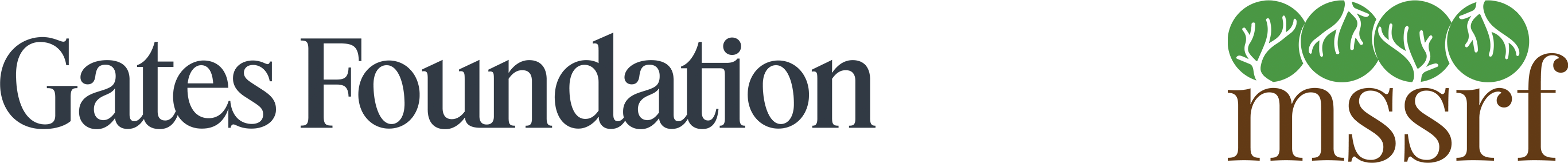 Gates foundation and S.M. Swaminathan logos