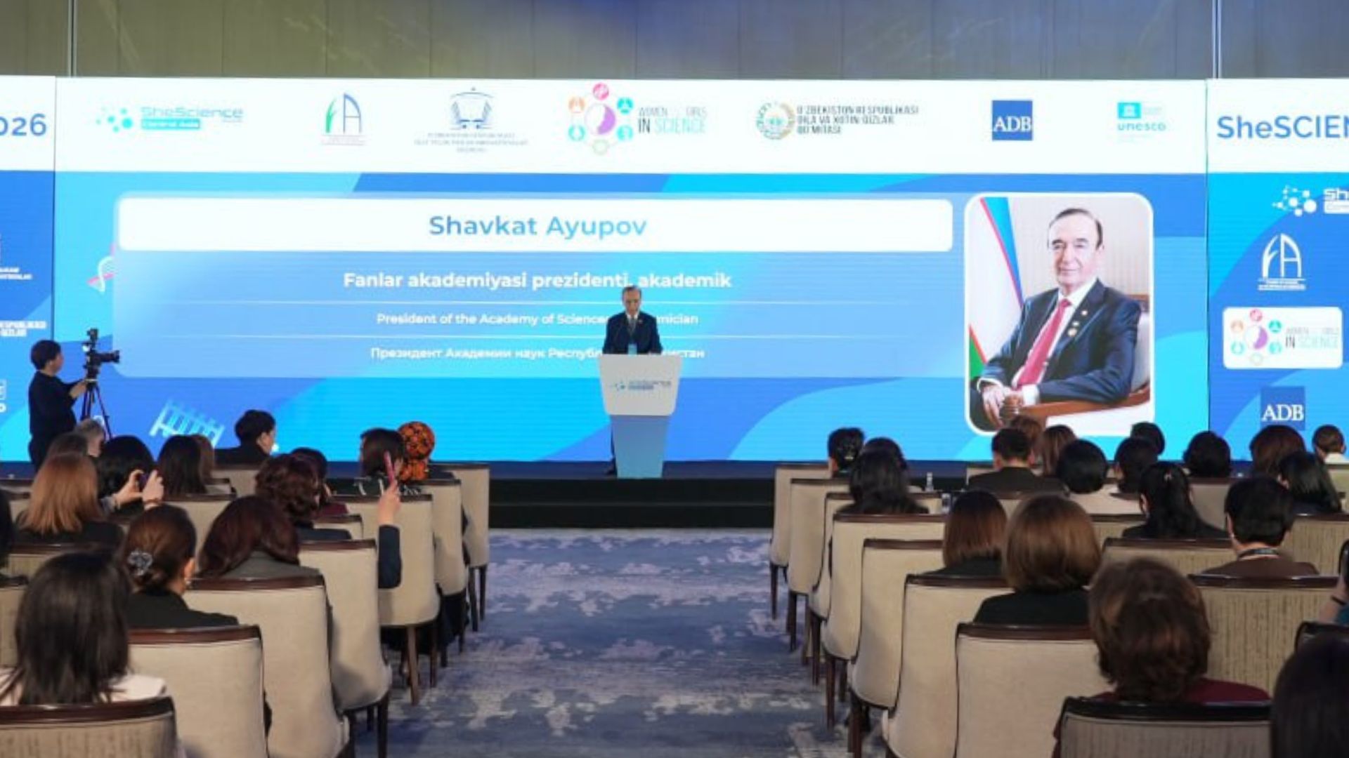 Shavkat Ayupov, President of the Academy of Sciences of Uzbekistan and internationally renowned Uzbek mathematician. (Photo: SheSCIENCE 2026)