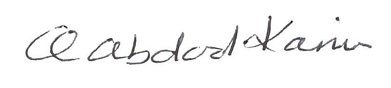 Quarraisha Abdool Karim's signature