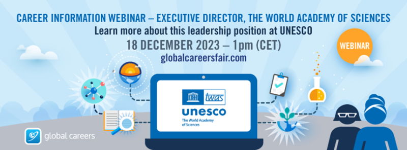 Global Careers UNESCO webinar for TWAS Executive Director.