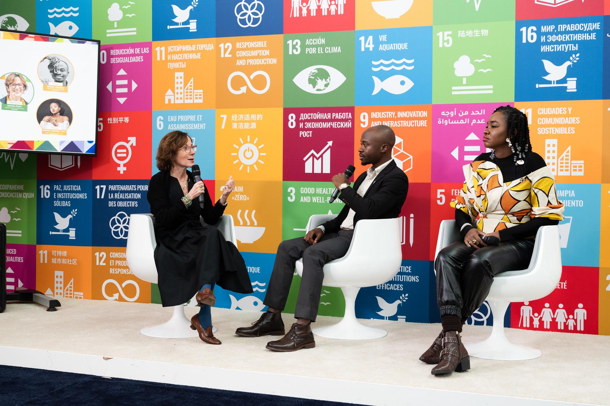 Marina Ponti (left), Director of the United Nations SDG Action Campaign (photo: G. Ortolani/TWAS)