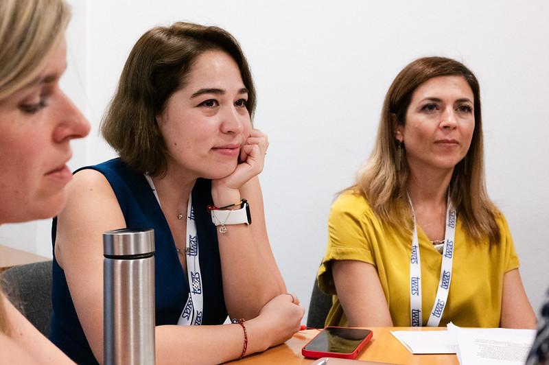 Nassiba Baimatova (left), Associate Professor, Head of the "Ecology of Biosphere" Laboratory Tallinn University, Kazakhstan/Germany; and Marianela Rodriguez, Researcher INTA-CONICET, Argentina. (Photo: G. Ortolani/TWAS)
