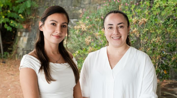 Mayra Ingrid Zalles Trigo (left), and Natalia Montellano Duran. (Photo: G.Ortolani/TWAS)